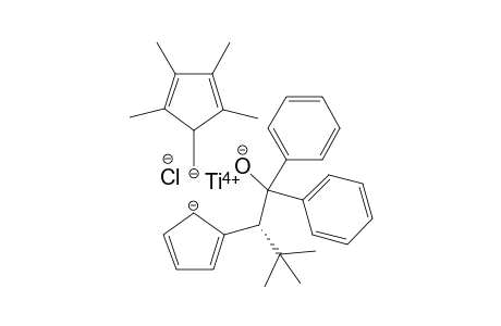 Titanium(IV) (2,3,4,5-tetramethylcyclopenta-2,4-dien-1-yl)methanide (R)-2-(3,3-dimethyl-1-oxido-1,1-diphenylbutan-2-yl)cyclopenta-2,4-dien-1-ide chloride
