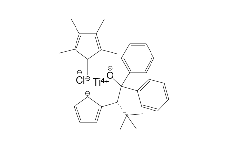 Titanium(IV) (2,3,4,5-tetramethylcyclopenta-2,4-dien-1-yl)methanide (R)-2-(3,3-dimethyl-1-oxido-1,1-diphenylbutan-2-yl)cyclopenta-2,4-dien-1-ide chloride