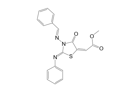 METHYL-2-[4-OXO-2-(PHENYLIMINO)-3-[[(E)-1-PHENYLMETHYLIDENE]-AMINO]-1,3-THIAZOLAN-5-YLIDEN]-ACETATE