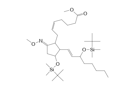 7-(2-(3-(tert-butyldimethylsiloxy)-1(E)-octenyl)-3-(tert-butyldimethylsiloxy)-5-methoxyiminocyclopentyl)-hepta-5(Z)-enoic acid methyl ester