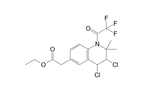 Ethyl 2-(3,4-Dichloro-1-trifluoroacetyl-2,2-dimethyl-1,2,3,4-tetrahydro-6-quinolyl)acetate