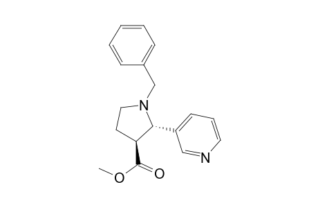 1-Benzyl-trans-3-(carbomethoxy)-2-(3-pyridyl)pyrrolidine