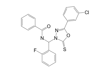 N-[[5-(3-CHLOROPHENYL)-2-THIOXO-1,3,4-OXADIAZOL-3(2H)-YL]-(2-FLUOROPHENYL)-METHYL]-BENZAMIDE
