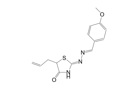 benzaldehyde, 4-methoxy-, [(2Z)-4-oxo-5-(2-propenyl)thiazolidinylidene]hydrazone