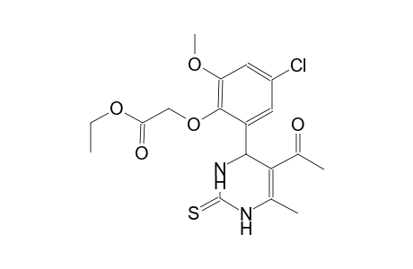 ethyl [2-(5-acetyl-6-methyl-2-thioxo-1,2,3,4-tetrahydro-4-pyrimidinyl)-4-chloro-6-methoxyphenoxy]acetate