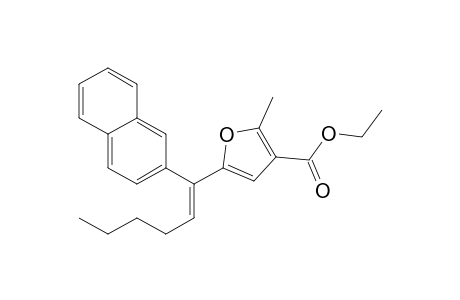 Ethyl (E)-2-methyl-5-(1-(naphthalen-2-yl)hex-1-en-1-yl)furan-3-carboxylate