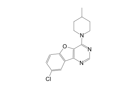 8-chloro-4-(4-methyl-1-piperidinyl)[1]benzofuro[3,2-d]pyrimidine