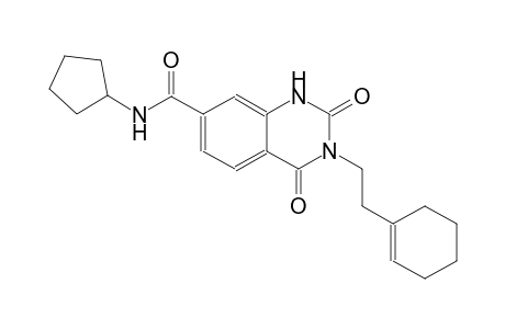 3-[2-(1-cyclohexen-1-yl)ethyl]-N-cyclopentyl-2,4-dioxo-1,2,3,4-tetrahydro-7-quinazolinecarboxamide
