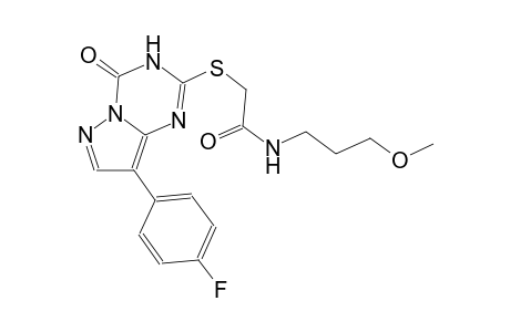 acetamide, 2-[[8-(4-fluorophenyl)-3,4-dihydro-4-oxopyrazolo[1,5-a][1,3,5]triazin-2-yl]thio]-N-(3-methoxypropyl)-