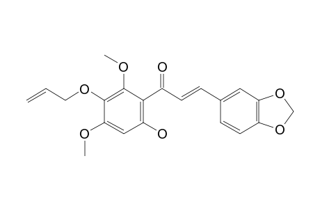 1-[2-HYDROXY-4,6-DIMETHOXY-5-(PROP-2-ENYLOXY)-PHENYL]-3-(3,4-METHYLENEDIOXYPHENYL)-PROPENONE
