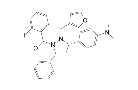 cis-3-[4'-(Dimethylamino)phenyl]-2-(3'-furyl)methyl-1-(2'-iodobenzoyl)-5-phenylpyrazolidine