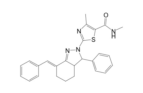 2-[(7E)-7-benzal-3-phenyl-3a,4,5,6-tetrahydro-3H-indazol-2-yl]-N,4-dimethyl-thiazole-5-carboxamide