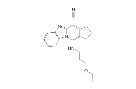 11-[(3-ethoxypropyl)amino]-2,3-dihydro-1H-cyclopenta[4,5]pyrido[1,2-a]benzimidazole-4-carbonitrile