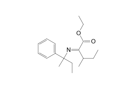 Pentanoic acid, 3-methyl-2-[(1-methyl-1-phenylpropyl)imino]-, ethyl ester