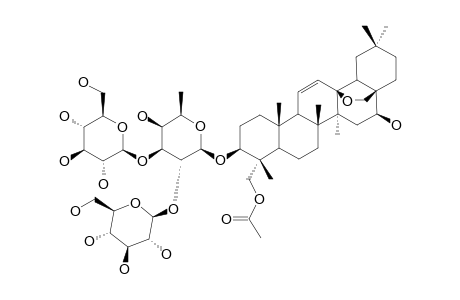 23-ACETOXY-16-BETA-HYDROXY-13,28-EPOXYOLEAN-11-EN-3-BETA-YL-[BETA-D-GLUCOPYRANOSYL-(1->2)]-[BETA-D-GLUCOPYRANOSYL-(1->3)]-BETA-D-FUCOPYRANOSIDE