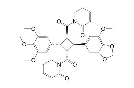 1,1'-{[(1-alpha,2-alpha,3-beta,4-beta)-2-(7-Methoxy-1,3-benzodioxol-5-yl)-4-(3,4,5-trimethoxyphenyl)cyclobutane-1,3-diyl]-dicarbonyl}bis[5,6-dihydropyridin-2(1H)-one]