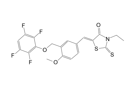 (5Z)-3-ethyl-5-{4-methoxy-3-[(2,3,5,6-tetrafluorophenoxy)methyl]benzylidene}-2-thioxo-1,3-thiazolidin-4-one