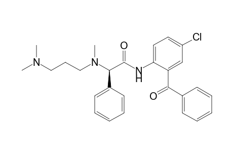 (R,S)-N-(2-benzoyl-4-chlorophenyl)-2-[(3-(dimethylamino)-propyl)methyl-amino]-2-phenylacetamide