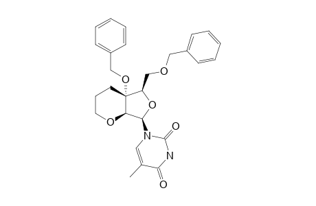 (1S,6R,7R,9R)-6-BENZYLOXY-7-BENZYLOXYMETHYL-9-(THYMIN-1-YL)-2,8-DIOXABICYCLO-[4.3.0]-NONANE