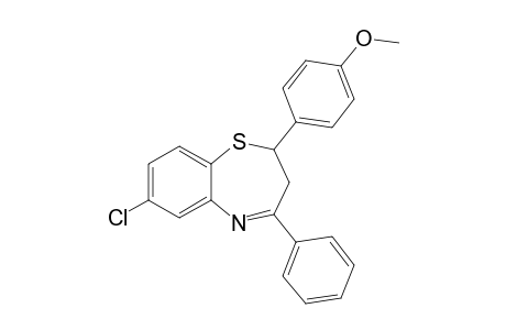 7-Chloranyl-2-(4-methoxyphenyl)-4-phenyl-2,3-dihydro-1,5-benzothiazepine