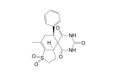 (5S)-7-Methyl-5-phenyl-3,3a,5,6-tetrahydro-2H,2'H-spiro[1-benzothiophene-4,5'-pyrimidine]-2',4',6'(1'H,3'H)-trione 1,1-dioxide