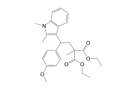 diethyl 2-(2-(1,2-dimethyl-1H-indol-3-yl)-2-(4-methoxyphenyl)ethyl)-2-methylmalonate