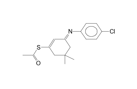(E)-1-ACETHYLTHIO-3-(4-CHLOROPHENYLIMINO)-5,5-DIMETHYL-1-CYCLOHEXENE