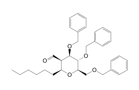 2-[(Benzyloxy)methyl]-3,4-bis(benzyloxy)-5-formyl-6-hexyl-perhydro-pyran