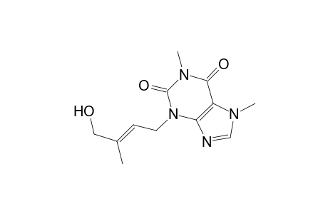 (E)-1,7-dimethyl-3-(4-hydroxy-3-methylbut-2-enyl)-xanthine