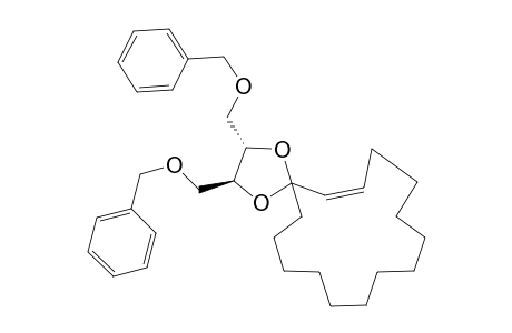 (Z)-cyclopentadecen-1-one 1,4-di-o-benzyl-d-threitol ketal