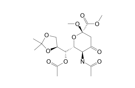 METHYL-5-ACETAMIDO-7-O-ACETYL-8,9-O-(1'-METHYL-ETHYLIDENE)-3,5-DIDEOXY-BETA-D-MANNO-2,4-NONODIULOPYRANOSIDONIC-ACID-METHYLESTER