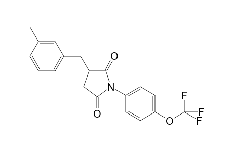 3-(3-Methylbenzyl)-1-[4-(trifluoromethoxy)phenyl]pyrrolidine-2,5-quinone