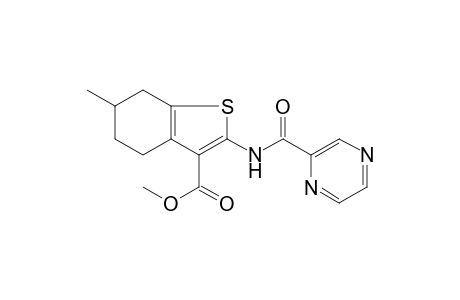 Methyl 6-methyl-2-[(2-pyrazinylcarbonyl)amino]-4,5,6,7-tetrahydro-1-benzothiophene-3-carboxylate