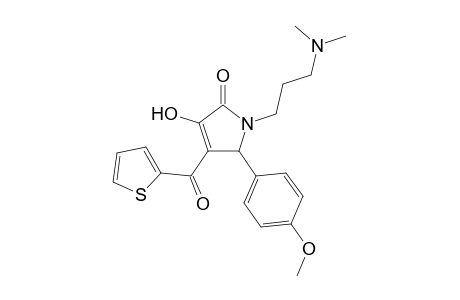 1-[3-(dimethylamino)propyl]-2-(4-methoxyphenyl)-4-oxidanyl-3-thiophen-2-ylcarbonyl-2H-pyrrol-5-one