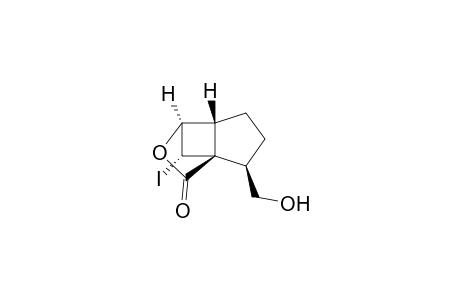 (1S*,2R*,4S*,5R*,6S*,9S*)-5-Hydroxymethyl-9-iodo-8-oxatricyclo[4.2.1.0(2,6)]nonan-7-one