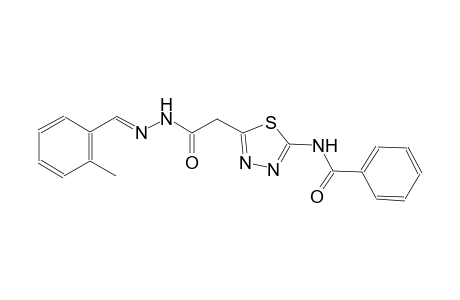 N-(5-{2-[(2E)-2-(2-methylbenzylidene)hydrazino]-2-oxoethyl}-1,3,4-thiadiazol-2-yl)benzamide