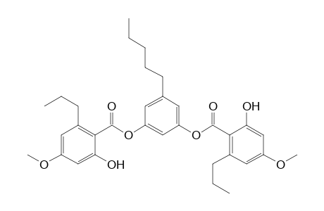 5'-pentylbenzene-1',3'-diyl bis(2-hydroxy-4-methoxy-6-propylbenzoate)
