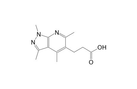 1H-pyrazolo[3,4-b]pyridine-5-propanoic acid, 1,3,4,6-tetramethyl-