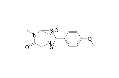 2,4-Dithia-6,8-diazabicyclo[3.2.2]nonane-7,9-dione, 3-(4-methoxyphenyl)-6,8-dimethyl-