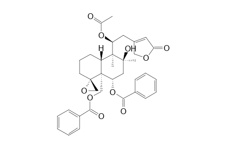 [(1S,2S,4S,4aR,5R,8aR)-1-[(1S)-1-acetoxy-2-(5-oxo-2H-furan-3-yl)ethyl]-4-benzoyloxy-2-hydroxy-1,2-dimethyl-spiro[decalin-5,2'-oxirane]-4a-yl]methyl benzoate