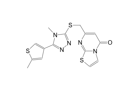 7-({[4-methyl-5-(5-methyl-3-thienyl)-4H-1,2,4-triazol-3-yl]sulfanyl}methyl)-5H-[1,3]thiazolo[3,2-a]pyrimidin-5-one