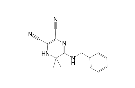 1,6-Dihydro-6,6-dimethyl-5-[(phenylmethyl)amino]pyrazine-2,3-dicarbonitrile
