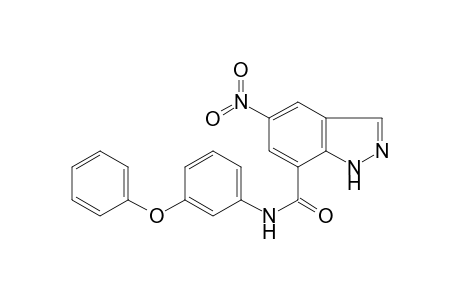 1H-Indazole-7-carboxamide, 5-nitro-N-(3-phenoxyphenyl)-