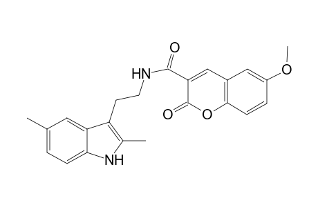 2H-Chromene-3-carboxamide, N-[2-(2,5-dimethyl-1H-indol-3-yl)ethyl]-6-methoxy-2-oxo-