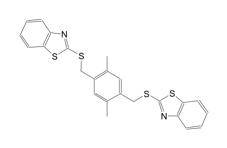 2-({4-[(1,3-benzothiazol-2-ylsulfanyl)methyl]-2,5-dimethylbenzyl}sulfanyl)-1,3-benzothiazole
