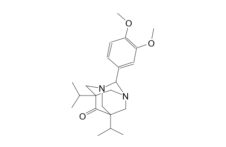 2-(3,4-dimethoxyphenyl)-5,7-diisopropyl-1,3-diazatricyclo[3.3.1.1~3,7~]decan-6-one