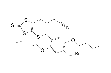 3-[(5-{[4-(Bromomethyl)-2,5-dibutoxybenzyl]sulfanyl}-2-thioxo-1,3-dithiol-4-yl)sulfanyl]propanenitrile