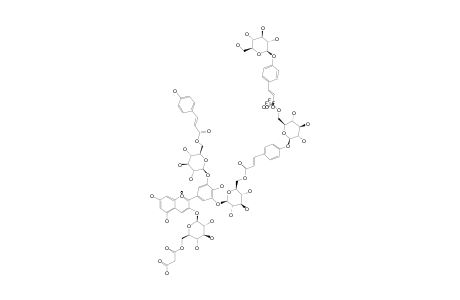 TERNATIN-B3;3-O-(6-O-MALONYL-BETA-D-GLUCOPYRANOSYL)-3'-O-[(6-O-[((E)-4-O-[6-O-((E)-4-O-BETA-D-GLUCOPYRANOSYL-P-COUMARYL)-BETA-D-GLUCOPYRANOSYL]-P