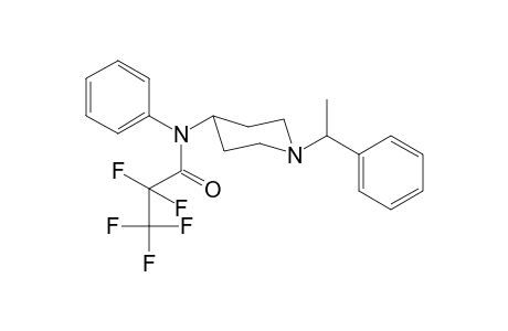 2,2,3,3,3-Pentafluoro-N-phenyl-N-[1-(1-phenylethyl)piperidin-4-yl]propanamide