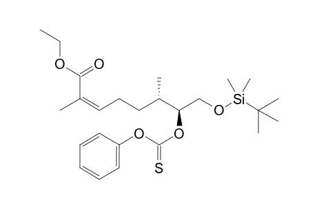 Ethyl (2Z,6S,7S)-8-tert-Butyldimethylsiloxy-2,6-dimethyl-7-[(phenoxythiocarbonyl)oxy]-2-octenoate